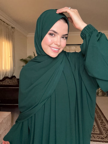 Abaya Isdal - Plain - Emerald Green