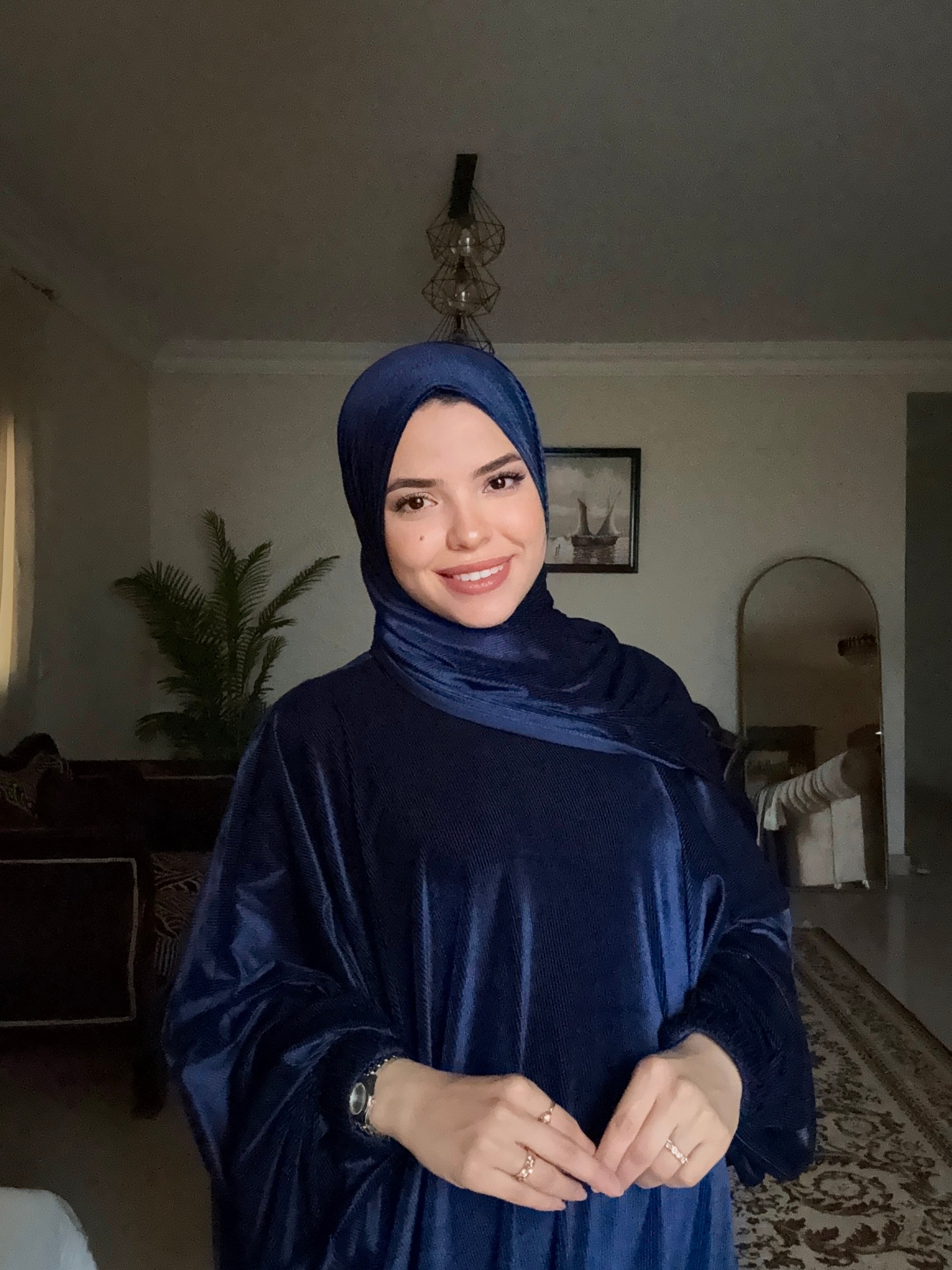 Ribbed Velvet - Navy Blue