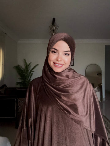 Ribbed Velvet - Mocha Brown