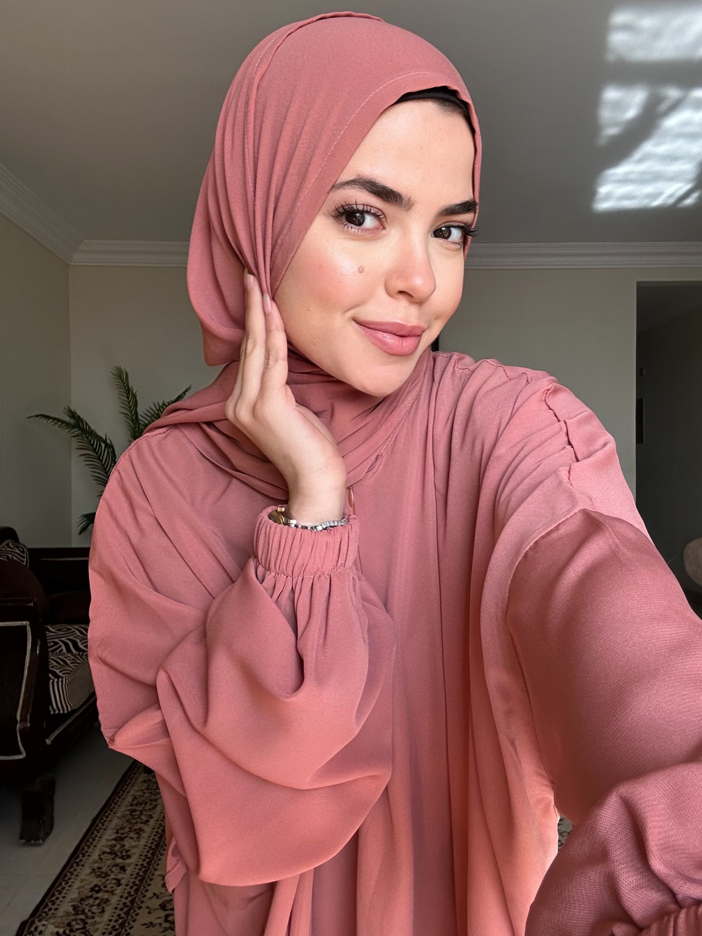 Abaya Isdal - Plain - Light Brick