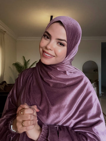 Ribbed Velvet - Mauve Taupe