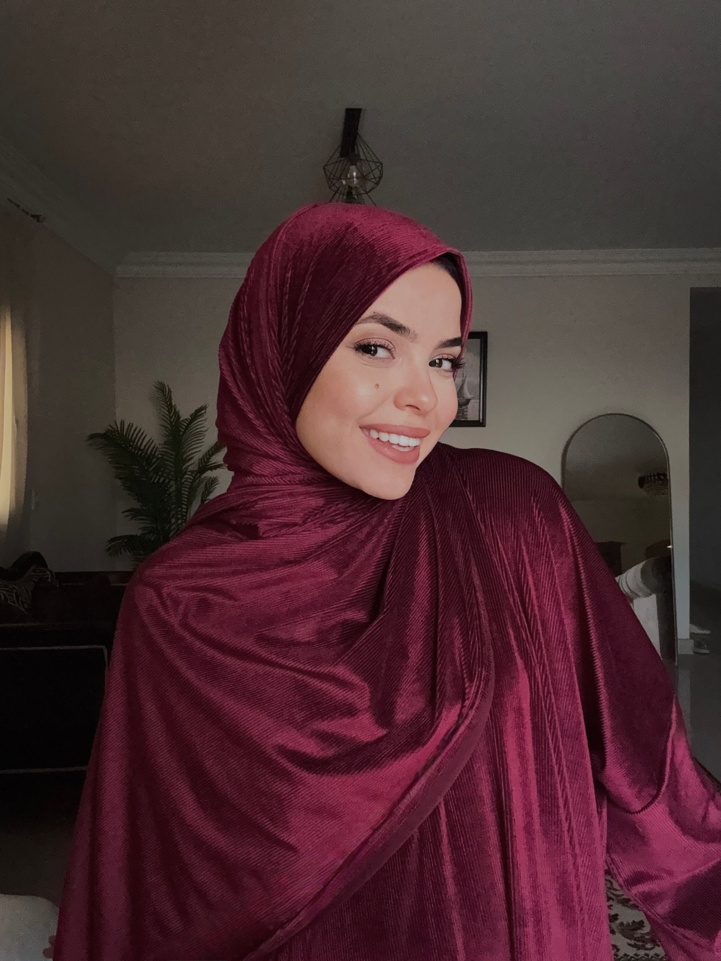 Ribbed Velvet - Burgundy