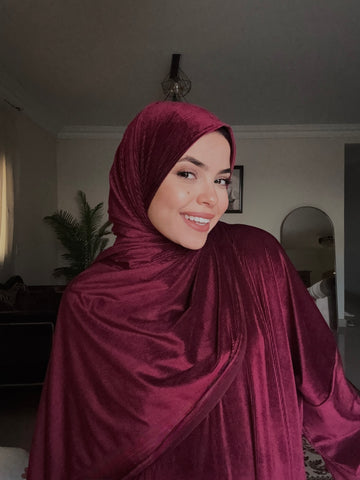 Ribbed Velvet - Burgundy