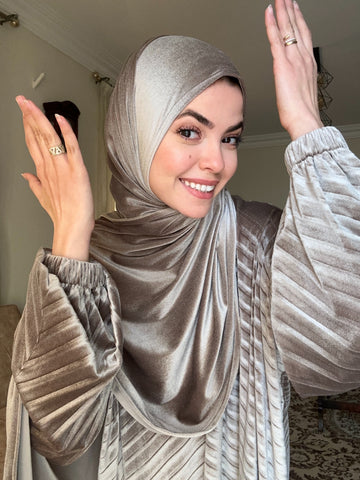 Pleated Velvet - Cafe