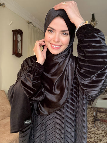 Pleated Velvet - Black
