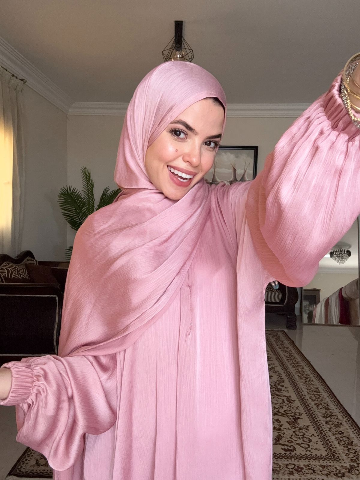 Plain Crinkle Satin - Pink