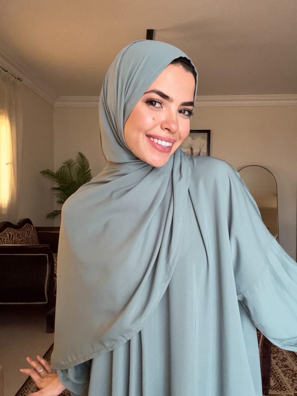 Abaya Isdal - Mint Green