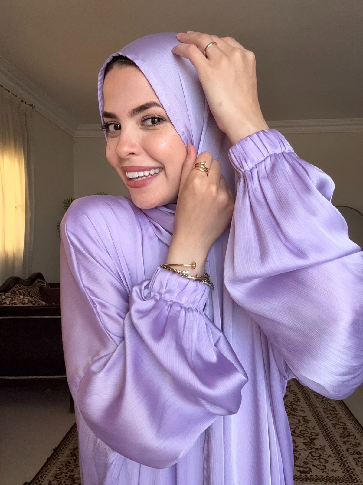 Plain Crinkle Satin - Lavender