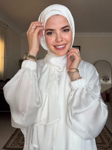 Plain Crinkle Satin - white